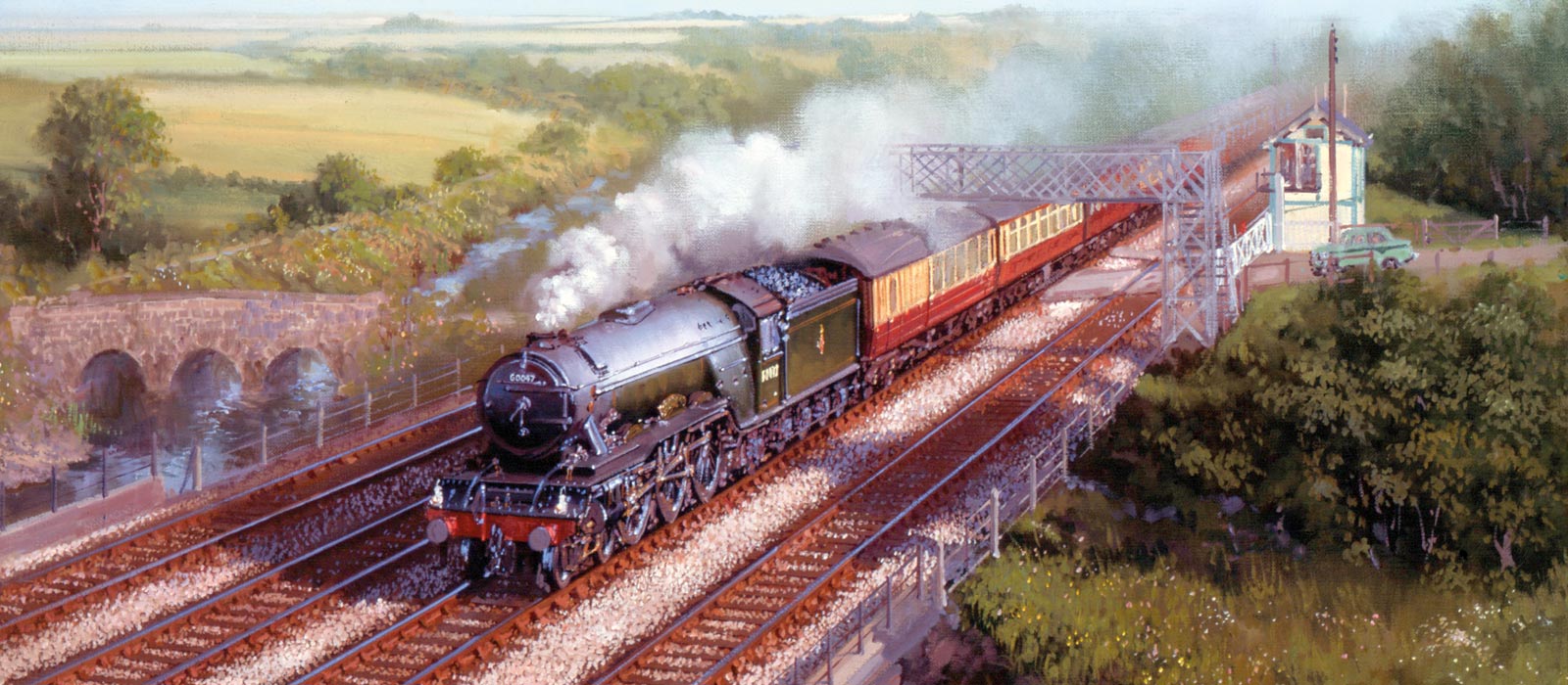 Gresley A3 'Donovan' on the East Coast main line in 1956