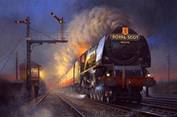 Railway painting by Philip D Hawkins FGRA
