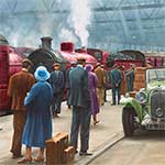 Railway station painting by Steve Wyse
