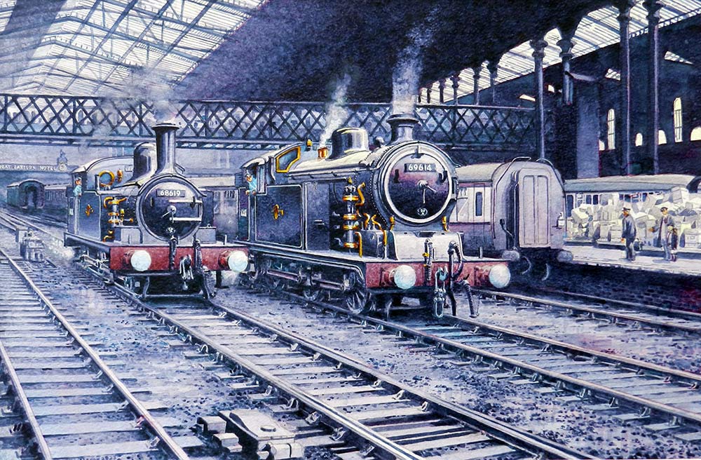 Railway Watercolour Painting