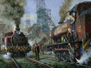 NCB Colliery engines at work. Coal mine steam engines.