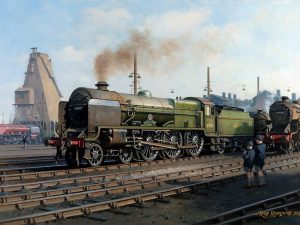 LMS Patriot class engine on-shed