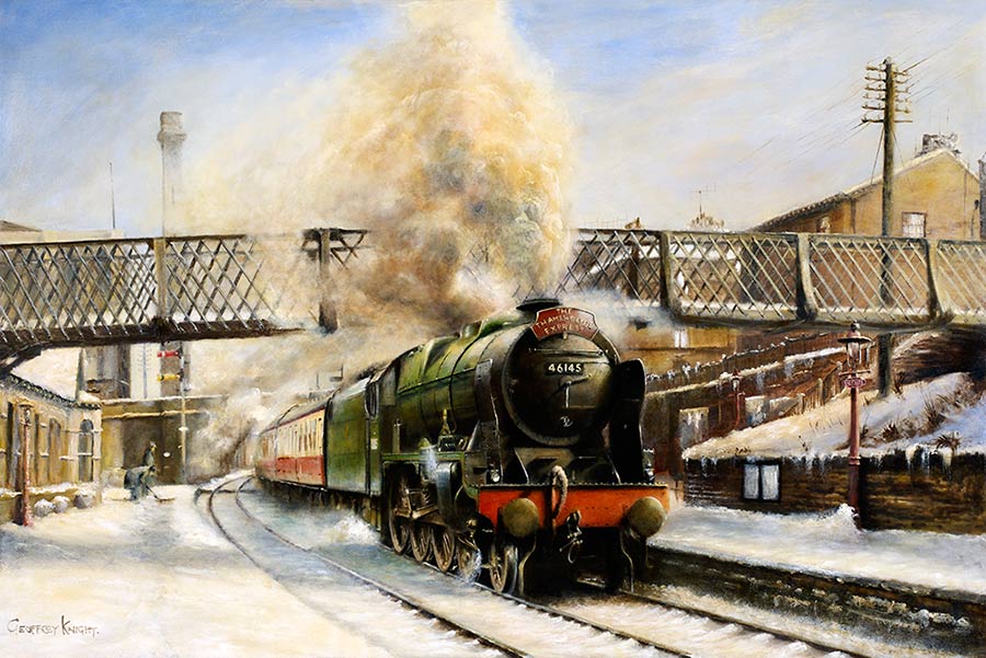 Royal Scot loco heads The Thames Clyde Express