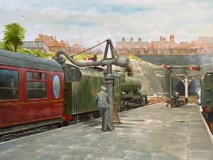 Ex LMS Stanier Jubilee loco at Nottingham Victoria Railway Station