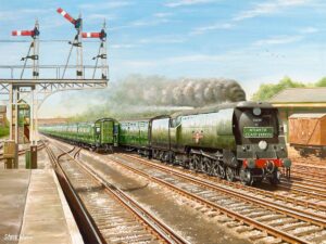 Bulleid Pacific 35004 Cunard White Star on the Atlantic Coast Express at Weybridge
