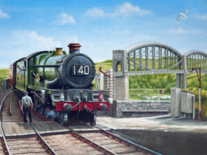 Great Western Railway train crossing the Tamar in 1960