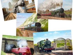 Railway greeting and birthday cards.