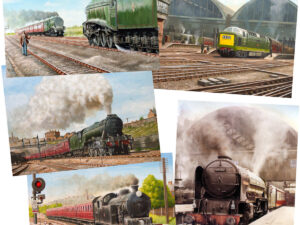 LNER trains Greeting Cards pack